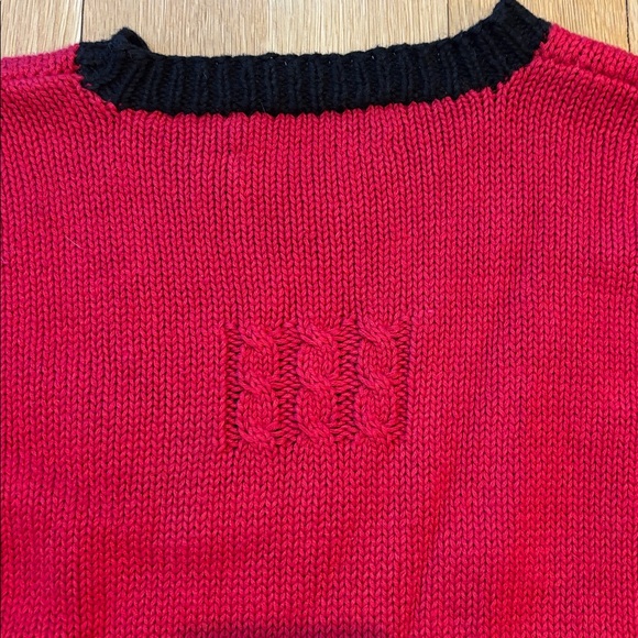 Vtg Marisa Christina Sweater Handknit Christmas Snowman Size Medium - Picture 5 of 6